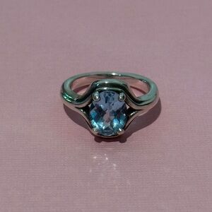 James Avery Retired Adriana Ring (Blue Topaz)